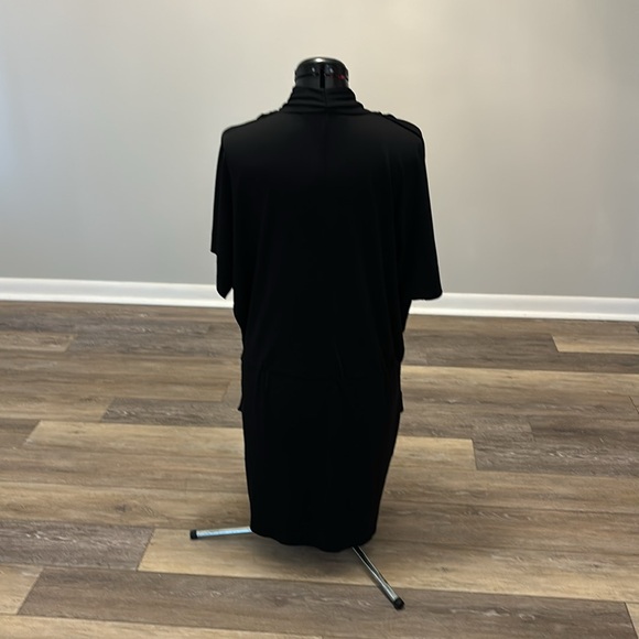 Excellent Black Pullover Kimono Dress Size M - Picture 3 of 14